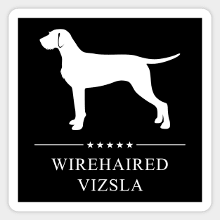 Wirehaired Vizsla Dog White Silhouette Sticker